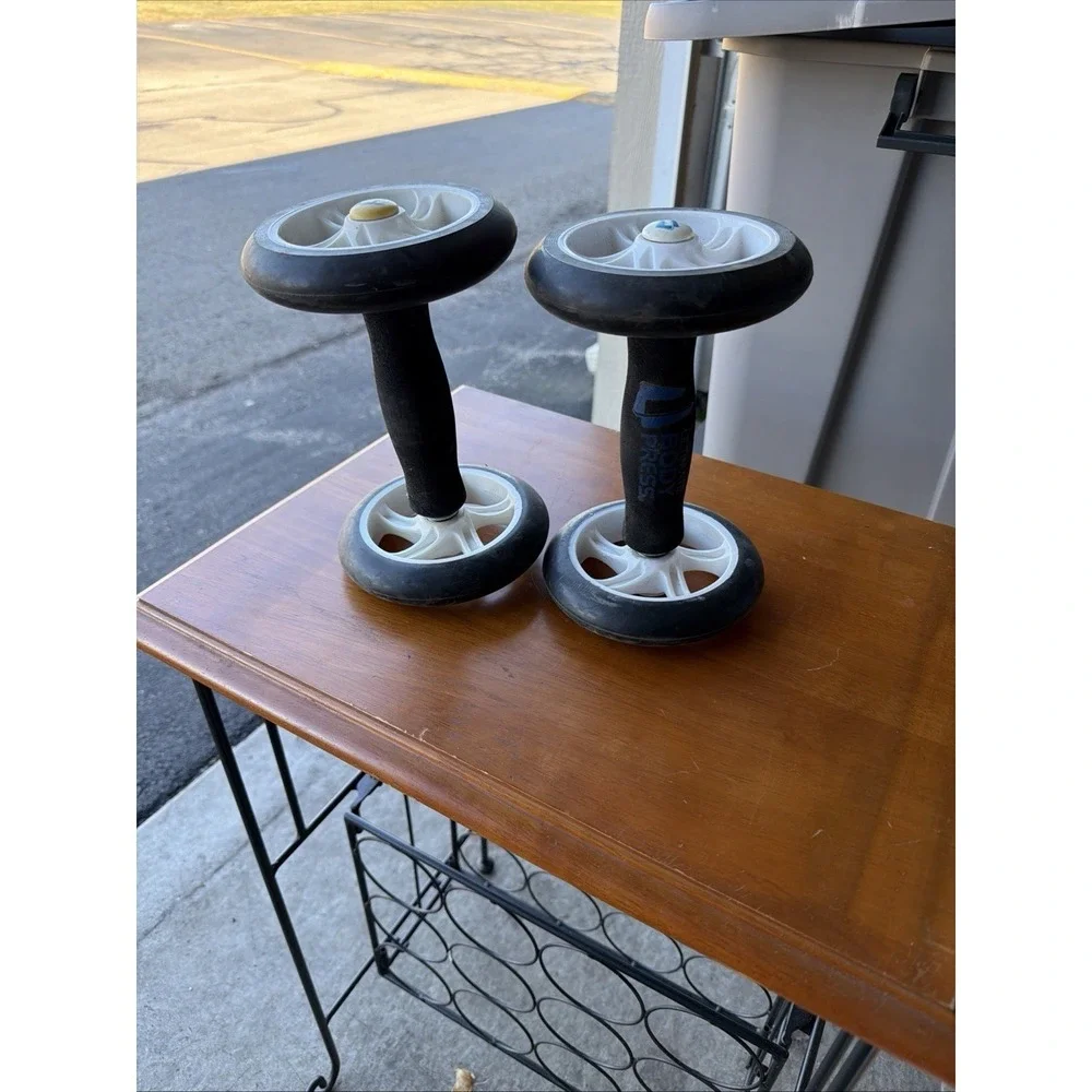 Ultimate Body Press Ab Wheel Roller Exercise Core Trainer Pair - Picture 10 of 12